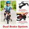 Red Children’s Bicycle with Removable Training Wheels and Dual Brake System, Adjustable Seat